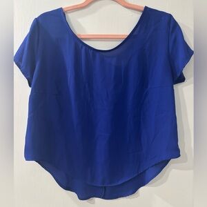 Charlotte Russe Royal Blue Cropped Top - Open back